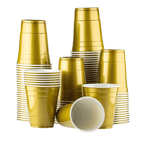 Gold Beer Pong Cups 16oz